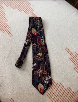 Looney Tunes Bugs Bunny Tasmanian Devil Polyester Mens Neck Tie 1993 Warner Bros