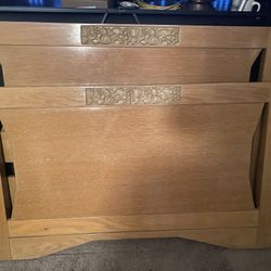 1940s Twin Bed Solid Wood Headboard And Footboard