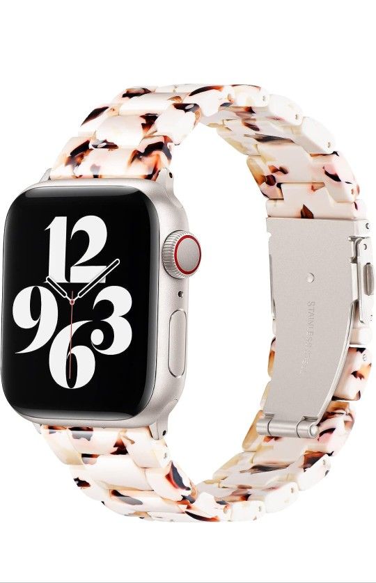 NEW! Apple Watch Band, Resin w/ Stainless Steel Buckle (See Details)