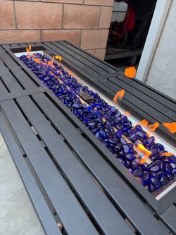 Propane fire pit table.