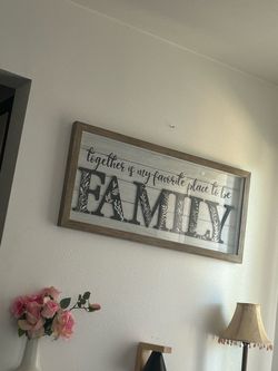Decorative framed art with glass