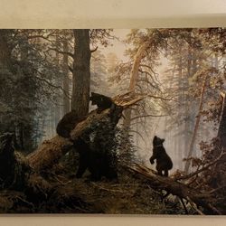 Large Bear Canvas