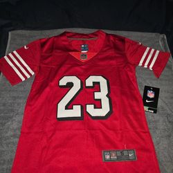 49ers Youth/woman McCaffrey Red Throwbacks Jerseys $50ea Firm S M L Xl