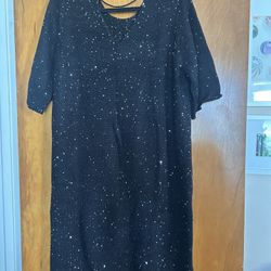Sparkly Black Sweater Dress