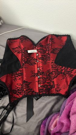 Red lace corset