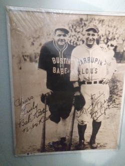 Babe Ruth and Lou Gehrig still in plastic