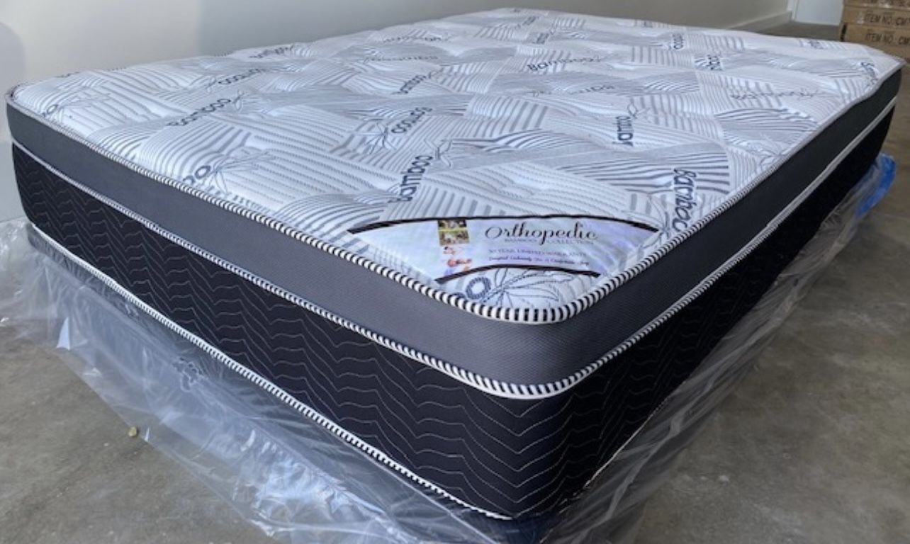 Queen Ortho Bamboo Pillow Top Mattress!!