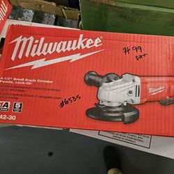 Milwaukee 4-1/2" Small Angle Grinder Paddle Lock On 