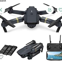 Quadcopter Drone With Camera Live Video, EACHINE WiFi FPV Quadcopter with 120° FOV 720P HD Camera Foldable Drone RTF -25 mins flight time, Altitude Ho