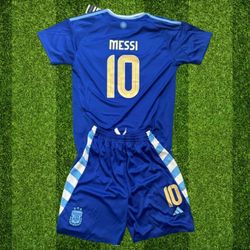 Argentina 24/25 Lionel Messi #10 Away Jersey, Kids set