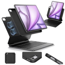 ESR iPad Air 13 Inch Case Keyboard (M3/M2, 2025/2024), Easy-Set Magnetic Stand
