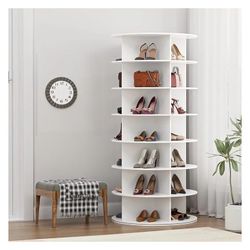 Rotating Shoe Rack Tower