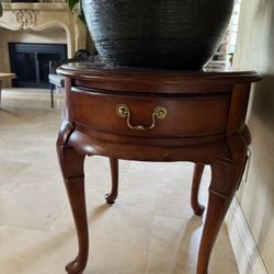 Solid Wood Antique Side Table  