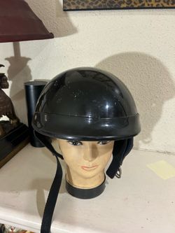Black Half Shell Motorcycle Helmet