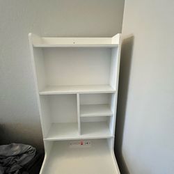 Two Nightstands with bookshelf, USB, Outlets