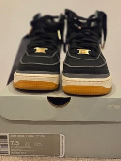 Air Force 1 High '07 LV8, Black/Sail-Team Orange, Size 7.5