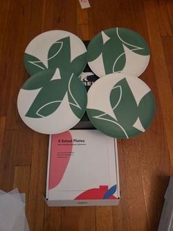 Poketo Bamboo Salad Plates Set of 4