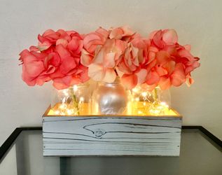 Lighted Mason Jar Centerpiece