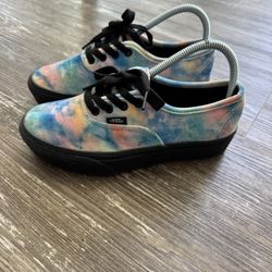 VANS Tie Dye Lace Up Shoes Skate Sneaker Trash Hobo