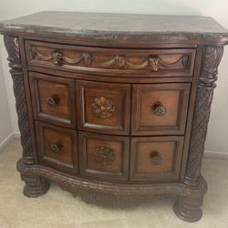 Nightstand, Oversized, Granite Top