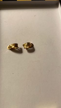 Gold Clip On Earrings