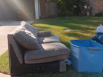 Gray Fabric Two-Seat Sofa