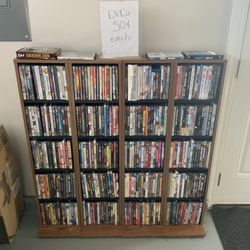 Hundreds Of DVDS For Sale Just 50 Cents Each (available this Saturday From 8-1 PM