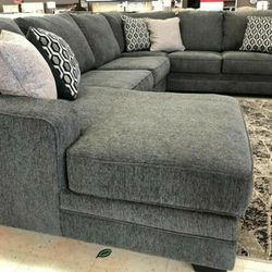 Smoke LAF Sectional💛 LAF 💛 Sameday Delivery 💛 Sectional