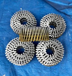 Siding nails. Size 1-3/4. Galvanized. Total 6 rolls