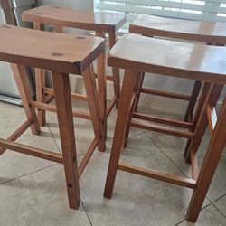 Set Of 4 Stools Counter Height 