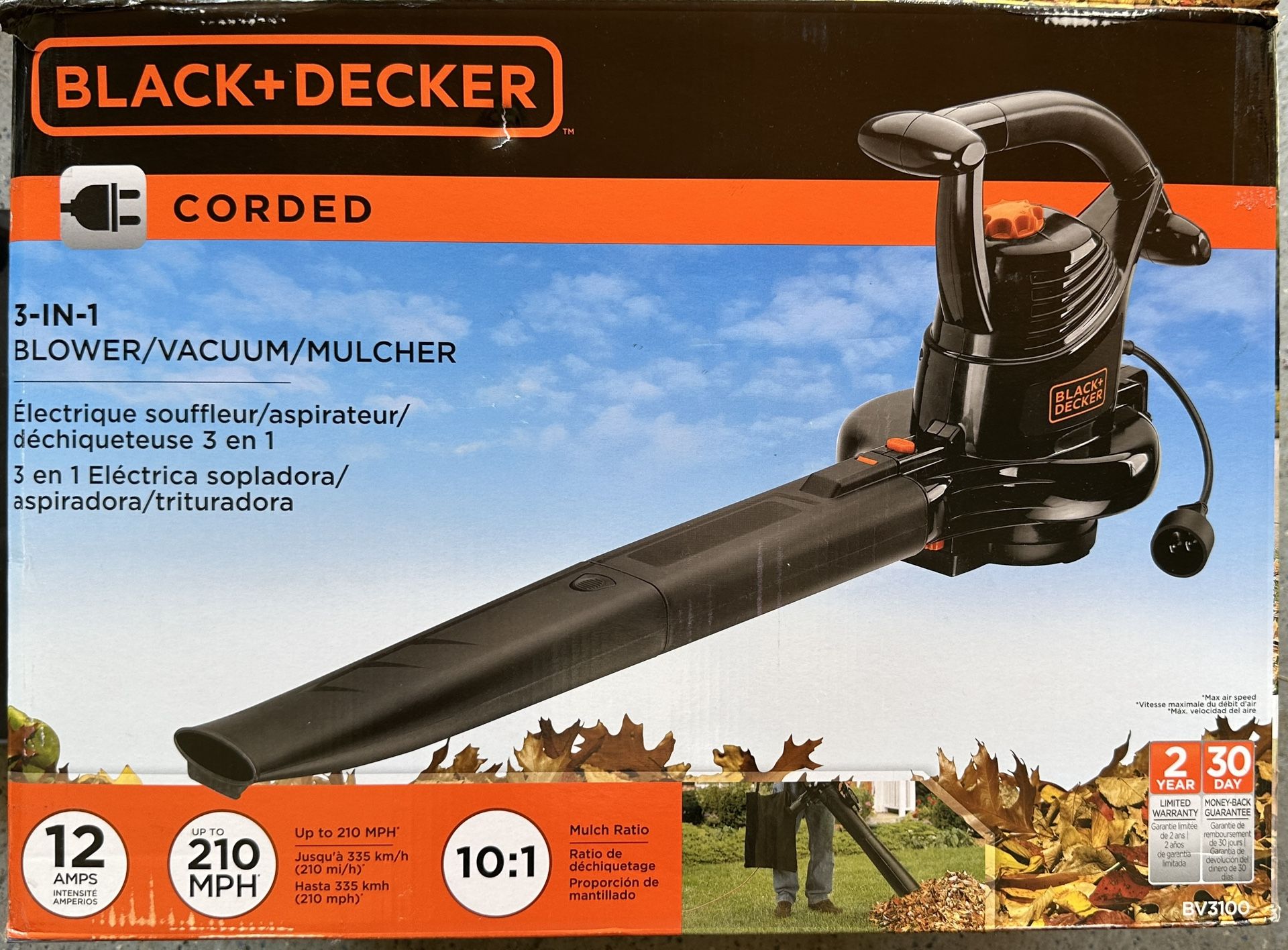 Leaf Blower Vacuum Mulcher Corded