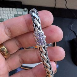 Sterling Silver Bracelet, 7in