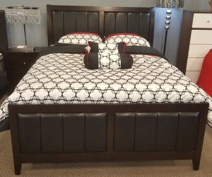 Espresso queen bed frame
