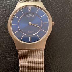 Skagen Titanium Men’s Watch Blue Dial