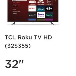 32" TCL Roku Smart TV