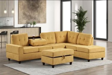 Reversible Sectional + Ottoman