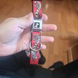 Buckle Down Dog Collar or Leash Tattoo Series - Red Lucky Dice Black Bird