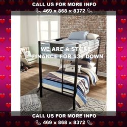 Black/Gray Bunk bed twin/twin Available