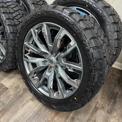 NEW 22 inch gm style wheels wrapped in 33x12.50R22 kelfire tires