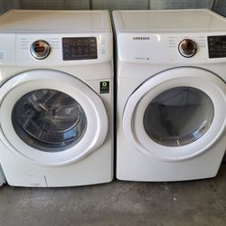 Samsung Front Load Washer And Stackable Gas Dryer Set