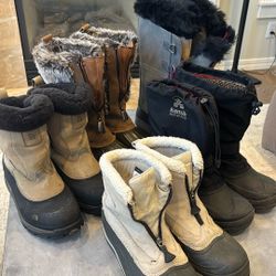 Women’s Snow/weather Resistant Boots $15-$40  Each