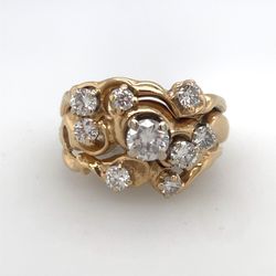 14KT Yellow Gold Diamond Ring 6.20g .8CTW Size 5-1/2 139609