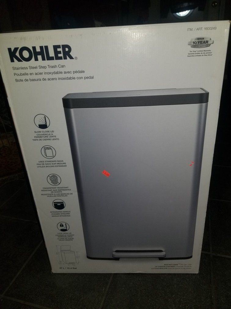 Brand New Kohler Stainless Steel Trash Can for Sale in Madera, CA OfferUp