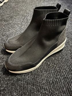 Black Knit Sock Sneaker Boots
