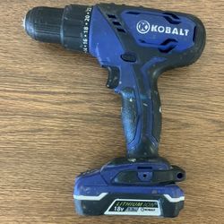Kobalt 18V Cordless Drill with Battery – Works Great