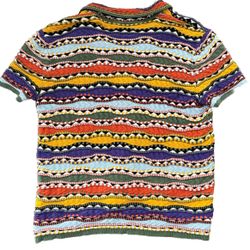 Round Two Multicolor Knit Button-Up Shirt – Size S – New With Tags & Original Bag