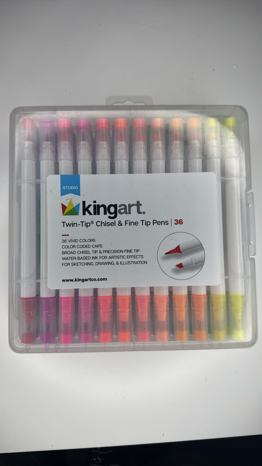 Studio Kingart Twin Tip Fine Tip Pens, 36