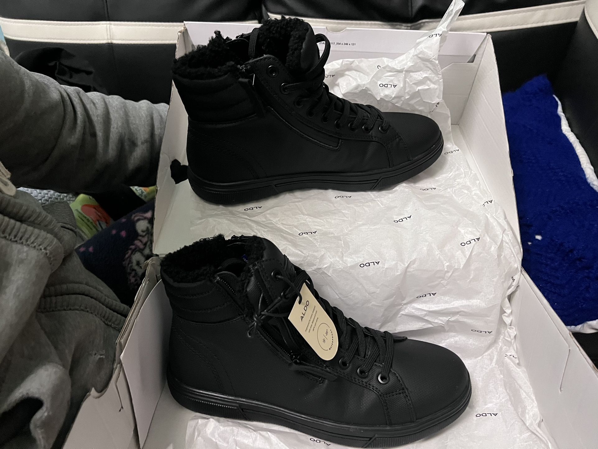 Aldo Black Synthetic Winter Boots (Men)