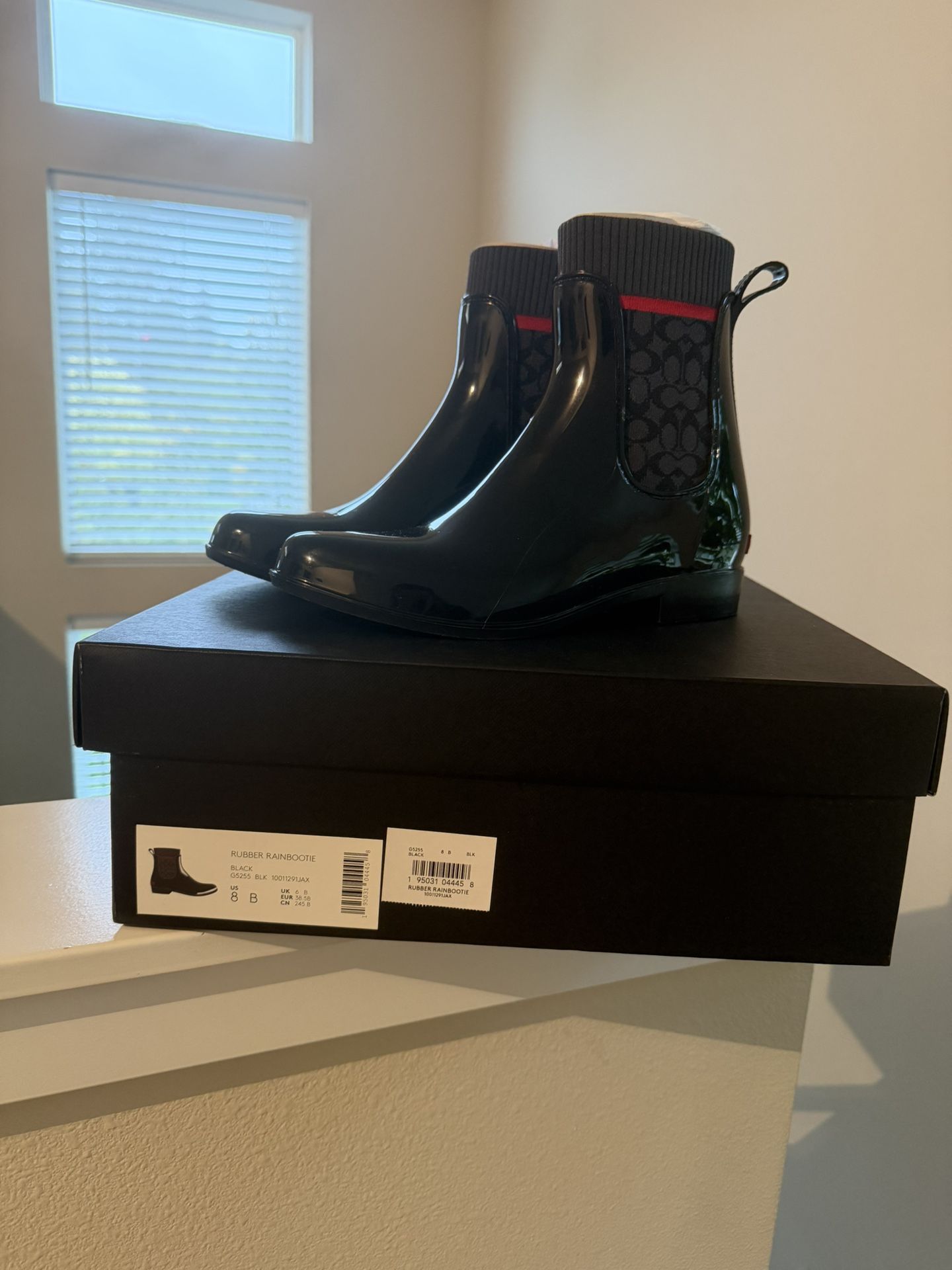 Coach Rain Boots Woman Size 8