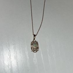 Opal Pendant Necklace